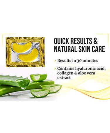 Bisou Bisou Bisou 24K Gold Under Eye Mask - Collagen Eye Pads for Women | 32 Eye Patches (2 Packs) - Under Eye Treatment - Buy Online on GoSupps.com