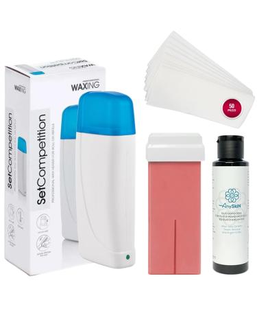 Anyskin Hair Removal Wax Roll On Kit with Professional Hair Removal Wax Heater - Contains 1 Roll On Wax, Made in Italy + Anyskin