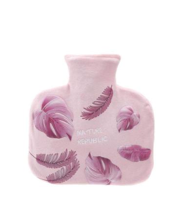Heat bottle with reference 1l Sweet Cartoon Hand warm hot water bottle Large heat bottle Portable hand warmers Girl Bag Handfoots Hot Water Pink Pink Leaf (19.5*20cm/7.64*7.87in)