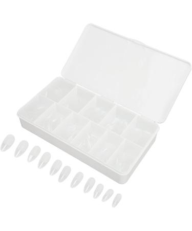 Long Clear Fake Nails Ultra Thin Carve Grinding Half Frosted False Nails for Wedding Dating Party Almond (Almond) - Buy Online on GoSupps.com