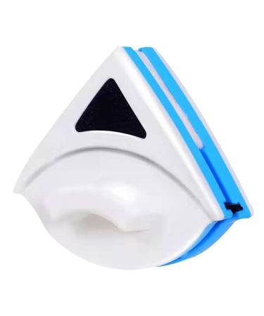 Septpenta Magnetic Glass Cleaner Triangular Design Powerful Magnet Blue Double Sided Glass Scraper Energy Saving Won'T Scratch Glass Suitable for Single Glazed Windows