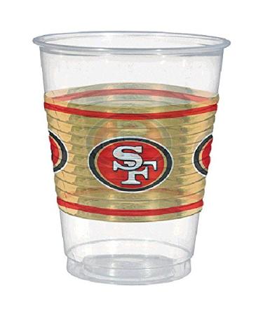 San Francisco 49ers Plastic Cups - 16 oz. | Multicolor | Pack of 25 25 Count (Pack of 1) Multicolor
