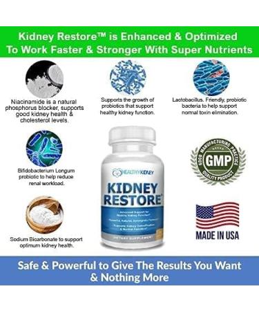 Kidney Restore & Sodium Bicarb 2 Pack Kidney Cleanse Natural Supplement Sodium Bicarbonate Buffer Acid Naturally - Buy Online on GoSupps.com