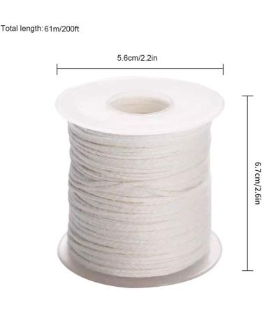 Natural Cotton Candle Wick Core 200ft/Roll with 100 Metal Tabs - DIY Soy Wax Candle Making Kit - Buy Online on GoSupps.com