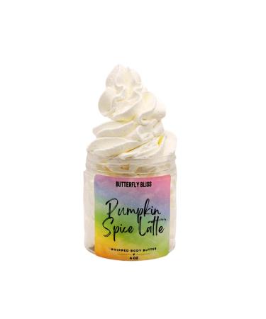 Pumpkin Spice Latte Whipped Body Butter Fall Coffee Scented Moisturizer Creamy Shea & Mango Butter for Dry Skin Cozy Autumn Skincare Handmade Natural Lotion 4 oz Jar