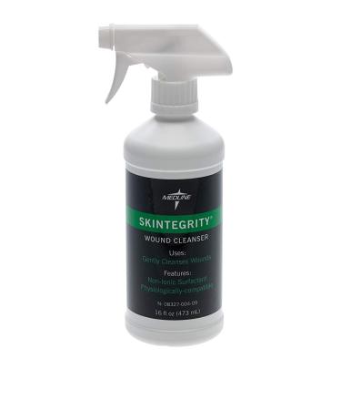 Medline Skintegrity Wound Cleansers, Fast and Thorough Wound Cleansing, Bottle with Trigger Sprayer, 16 fl oz. 16 fl oz 1 Count