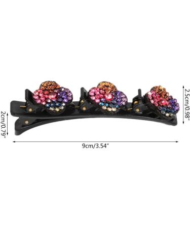 AJTUTUS Sparkling Crystal Stone Braided Hair Clips Multi Clip Hair Barrette Braided Hair Clip for Girls Women - Buy Online on GoSupps.com