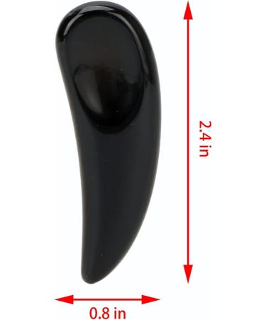 Mini Makeup Mask Spatula Curved Cosmetic Spatula Scoop Mini Gua Sha Jadestone Curved Makeup Eye Cream Cosmetic Spatula (Black) - Buy Online on GoSupps.com