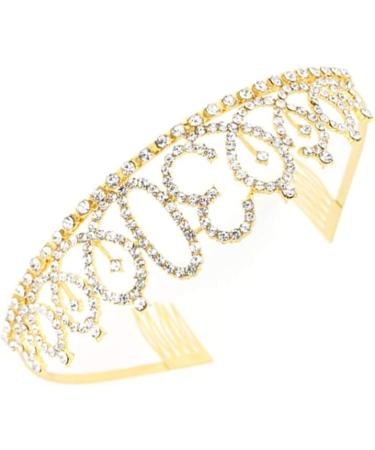 Lurrose 21st Birthday Crystal Crown | Rhinestone Tiara Headband for Wedding & Party Decor (Golden Size 7) - Buy Online on GoSupps.com