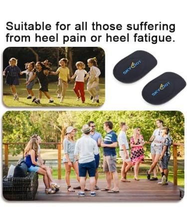 Skyfoot Gel Heel Cups for Plantar Fasciitis Relief | Cushions for Heel Pain | 1/4 Shoe Inserts for Leg Length Discrepancy - Size L (Women 9.5-13.5 | Men 7-13) - Buy Online on GoSupps.com