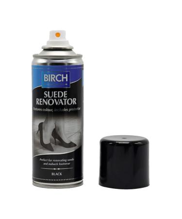 Birch Black Suede Renovator | Black Suede Protector Spray | Suede Shoe Cleaner Waterproof Spray | Black Suede Restorer for Suede & Nubuck Shoe & Boot Care | Water Repellent Spray 200ml