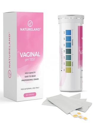 [80 Strips] Natureland Vaginal Health pH Test Strips, Feminine pH Test, Value Pack | Monitor Vaginal Intimate Health & Prevent Infection | Accurate Acidity & Alkalinity Balance