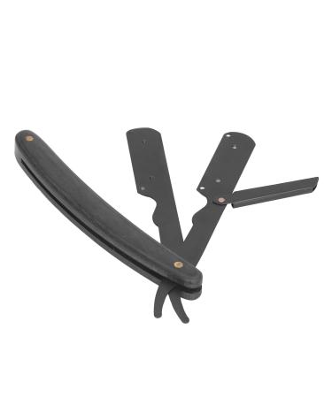 Ergonomic Manual Bartklingen Holder - Portable Straight Beard Cutter with Soft Wooden Handle for Men | Ideal for Hairdressing Salons - Buy Online on GoSupps.com