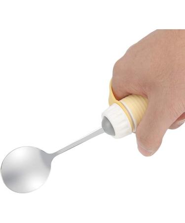 Disabled-Friendly Rotatable Utensil | Stainless Steel Spoon & Fork with Non-Slip Silicone Handle for Seniors - Buy Online on GoSupps.com