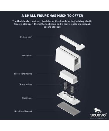 Uouovo Toothpaste Squeezer with Frosted Handles - 2 Pack Rolling Tube Squeezer and Holder Stand for Bathroom Organization - Buy Online on GoSupps.com