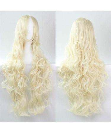 32" 80cm Long Hair Heat Resistant Spiral Curly Cosplay Wig(Light Blonde)