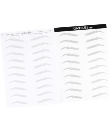 HAPINARY 6 Sheets Pairs Artificial Eyebrow Patch Eyebrow Waterproof Clear Artificial Hairs Eyebrow Gel Black - Buy Online on GoSupps.com