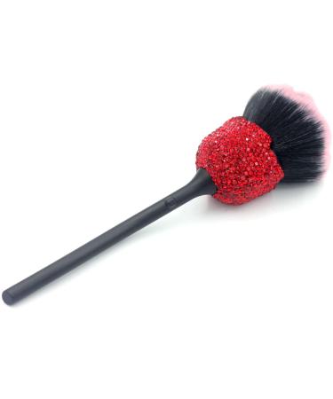 Bling Rhinestones Rose Shaped Makeup Brush | Luxury Red Foundation Brush with Soft Bristles for Flawless Application - Buy Online on GoSupps.com