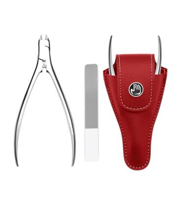 Stainless Steel Professional Nail Clippers for Men Silver Nose Pliers Suitable for Thick Hard Nails Nail Groove Forceps (Color : B - Pliers - red)