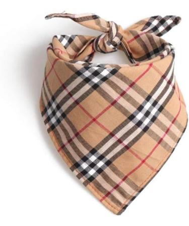 UANOU Dog Bandanas - Triangle Bibs Cotton Scarf for Small & Medium Pets | Red Plaid Printed Puppy Accessories - Buy Online on GoSupps.com