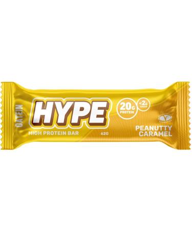Oatein Hype High Protein Bar (12 x 62g) Low Sugar and Low Carb (Peanutty Caramel) - Buy Online on GoSupps.com