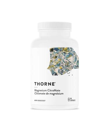 Thorne Magnesium Citramate - Magnesium with Citrate-Malate to Support Energy Production Heart and Lung Function and Metabolism of Sugar and Carbs - 90 Capsules - 90 Servings