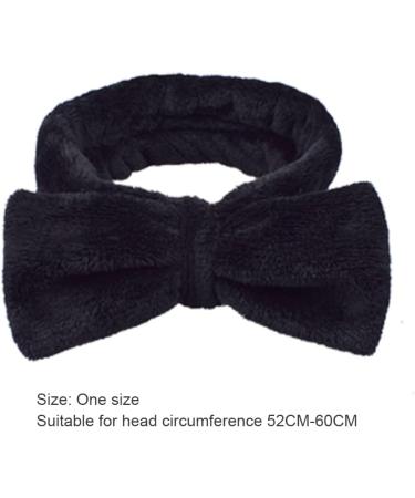 Makeup Headbands Spa Bow Washing Face Hair Band Towel Wrap Coral Fleece Elastic for Shower Sports Black Spa Headband - Buy Online on GoSupps.com