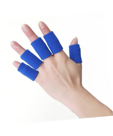 FOMIYES 10 Pack Finger Braces & Thumb Protectors - Medium Blue Sports Sleeves for Basketball Optimal Comfort & Support - International Shipping Available - Buy Online on GoSupps.com