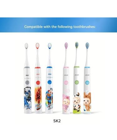 AD-BCRBgen Soft Toothbrush Heads - 4 Pack Interchangeable Replacement Heads for Electric Toothbrushes - Blue Rubber Nozzles - Buy Online on GoSupps.com