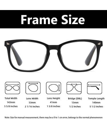 Reducblu 5 Pack Oversize Square Reading Glasses for Women +3.00 Diopters - Buy Online on GoSupps.com