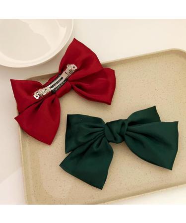 EUPSIIU 5 Pieces Bow Hair Clips Large Hair Bow Hair Barrette Clips for Women Lady Girls Large Bowknot Hairpin French Hair Clip Soft Silky Satin Hair Barrettes Hair Accessories for Girls (5 Colors) - Buy Online on GoSupps.com
