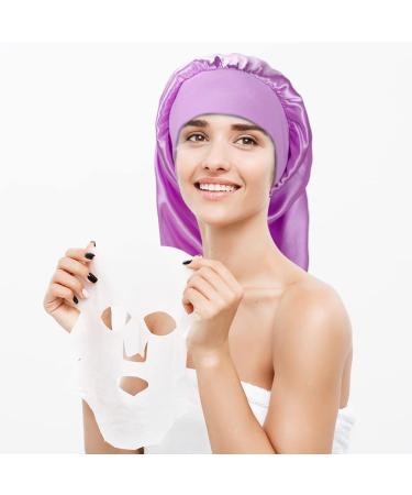 Extra Large Satin Sleep Cap Set for Long Hair & Dreadlocks - 4 Pieces - Buy Online on GoSupps.com
