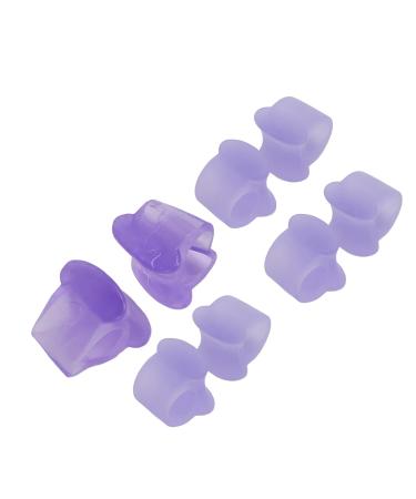Silicone Gel Toe Separators - 4 Pairs for Bunions & Overlapping Toes - Purple - Buy Online on GoSupps.com