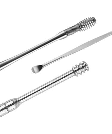 Stainless Steel Ear Wax Removal Tool Set - 5PCS Family Ear Pick Kit with Non-Slip Handle & Polished Surfaces for Effective Ear Cleansing - Buy Online on GoSupps.com