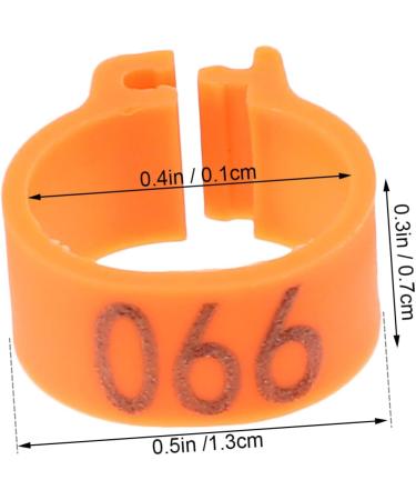 VILLFUL 100 Pcs Pigeon Anklet Numbered Pigeon Deterrent Sound Clips Drumstick Chicken Foot Ring Plastic 1.3X1.3CM Orange - Buy Online on GoSupps.com