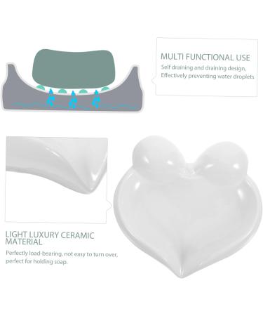 Cabilock Bow Soap Dish Soap Holder Soap Dish Shower Soap Container Soap Draining Container Soap Dish Ceramic Soap Rack Ceramic Soap Dish Bowknot Soap Case Ceramics Portable Soap Box White - Buy Online on GoSupps.com