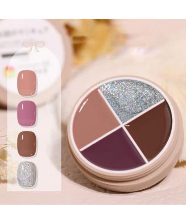 4Colors Solid Canned Cream Nail Gel Polish Painting Base Coat Soak Off UV LED Varnish Gel Jelly Nail Solid Glue Nail Repair Care - (Color: 3-1)