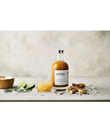 GIMBER Organic Ginger Concentrate 700ml - Alcohol-Free Ginger Lemon Drink | Premium Ginger Essence with Herbs - 100% Organic - Buy Online on GoSupps.com
