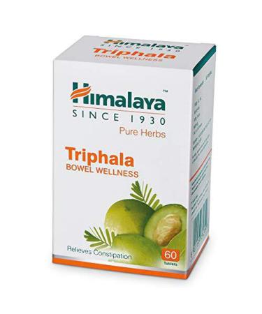 Himalaya Triphala Tablets for Colon Cleanse and Constipation Relief - Natural Fruit Fiber Supplement - 500mg 60 Vegetarian Capsules by