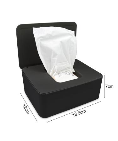Buy Lectorias PP Material Wet Wipes Box - Sealed Handkerchief & Cosmetic Towel Container - Black | Durable Wet Wipes Holder for Adults - Buy Online on GoSupps.com