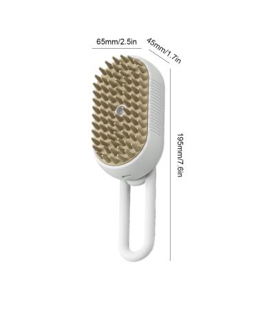 Feelsploh USB Rechargeable Spray Brush for Cats & Dogs - Electric Water Spray & Massage for Short-Haired Pets (White) - Buy Online on GoSupps.com