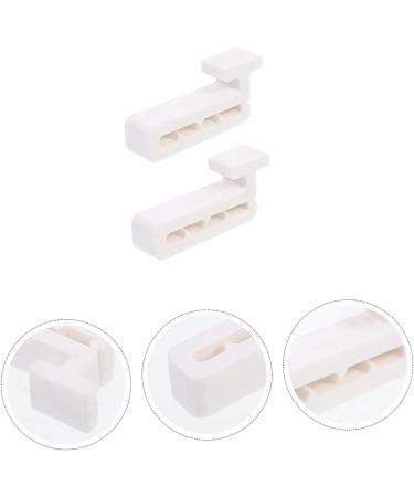 Minkissy 4 Pairs Bicycle Clips & Helmet Hooks | Double Glasses Case for Women | Sport Mask Connections & Birth Control Face Mask | White PVC Ski Accessory - Buy Online on GoSupps.com