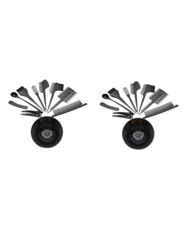 minkissy 2 Sets Diy Hair Dye Salon Hair Dye Diy Tool Hair Dye Applicator Brush Tools Hairpin