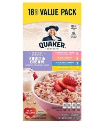 Fruit & Cream Instant Oatmeal Value Pack ( 18 packets)