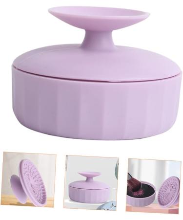 Housoutil Makeup Brush Cleaning Box Makeup Brush Cleaner Silicone Makeup Tool Cleaner Brush Cleaners Brush Cleaning Mat Cleansing Brush Makeup Cleaner for Foldable Dryer Silica Gel 7.9X5.25X4.9CM Violet - Buy Online on GoSupps.com
