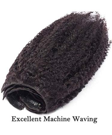 18" Afro Kinky Curly Clip in Human Hair Extensions DOUBLE WEFT #1B Natural Black (120g) - Buy Online on GoSupps.com