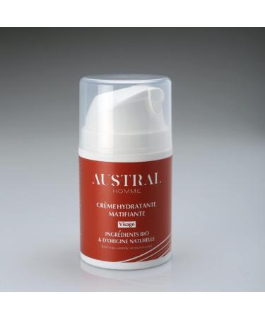 AUSTRAL Homme - Mattifying Moisturizing Cream - Organic Face Care for Men - Deeply Hydrates - Rapid Absorption - Made in France - 50ml - Buy Online on GoSupps.com