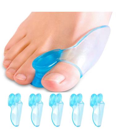 Blue Toe correctors Big Toe Protective Sleeve Toe Single Hole Rabbit Ear Silicone Toe Bracket Thumb Eversion Corrector