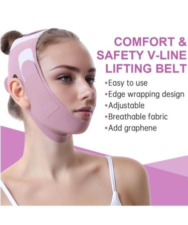 Shop Graphene V-Line Chin Up Mask - V-Shaped Face Mask & Jaw Exerciser for a Youthful Look | Lilac Color International Shipping Available - Buy Online on GoSupps.com