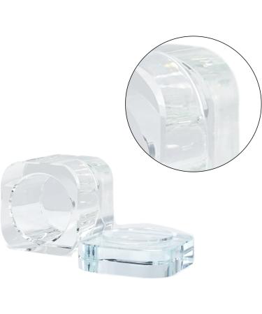 Dish Cups for Nail Art Acrylic Liquids Clear Glass Nail Monomer Liquids Bowl Dampen Dish Acrylic Powder Holder Glass Jar Brush Cleaning Cup Pink - Buy Online on GoSupps.com